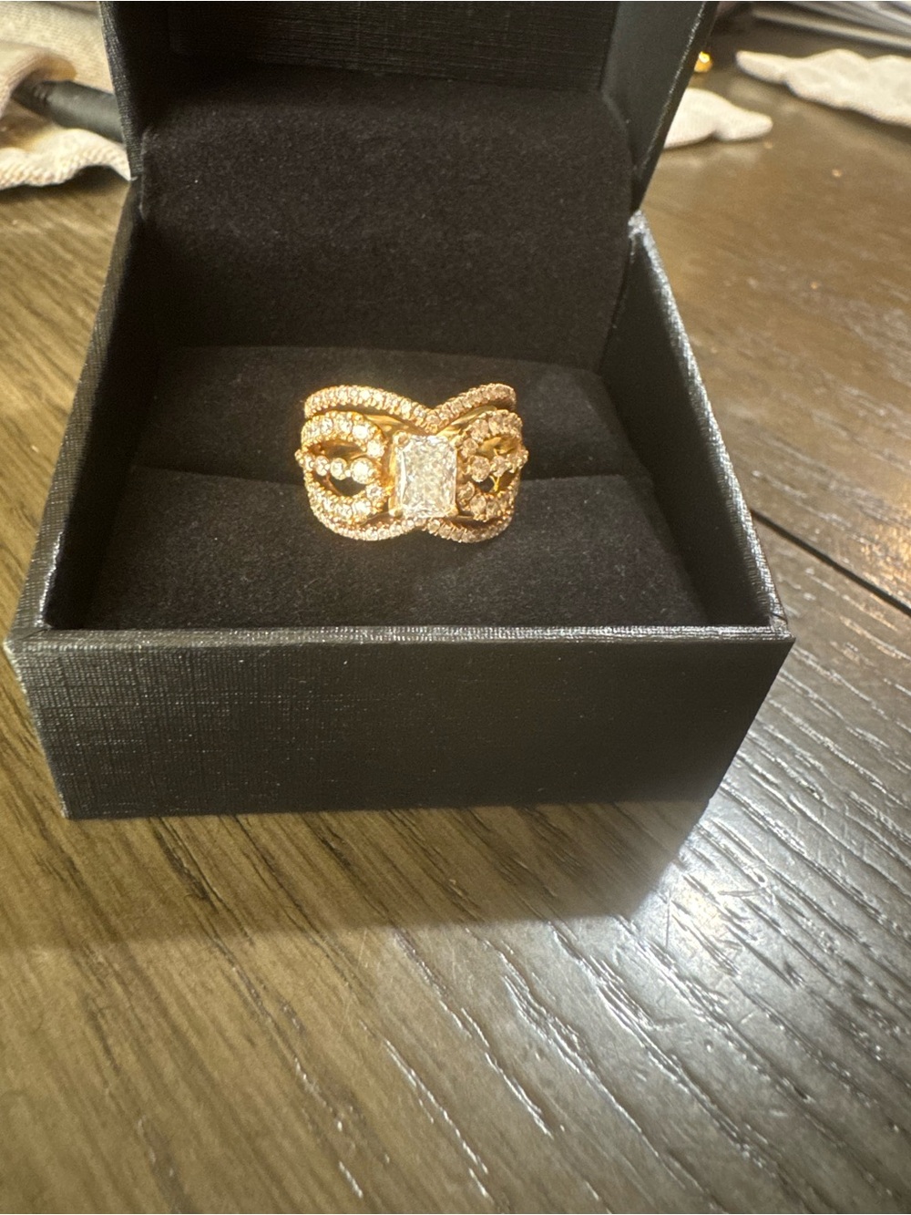 Gold-Tone Pave Infinity Statement Ring - Women Jewelry